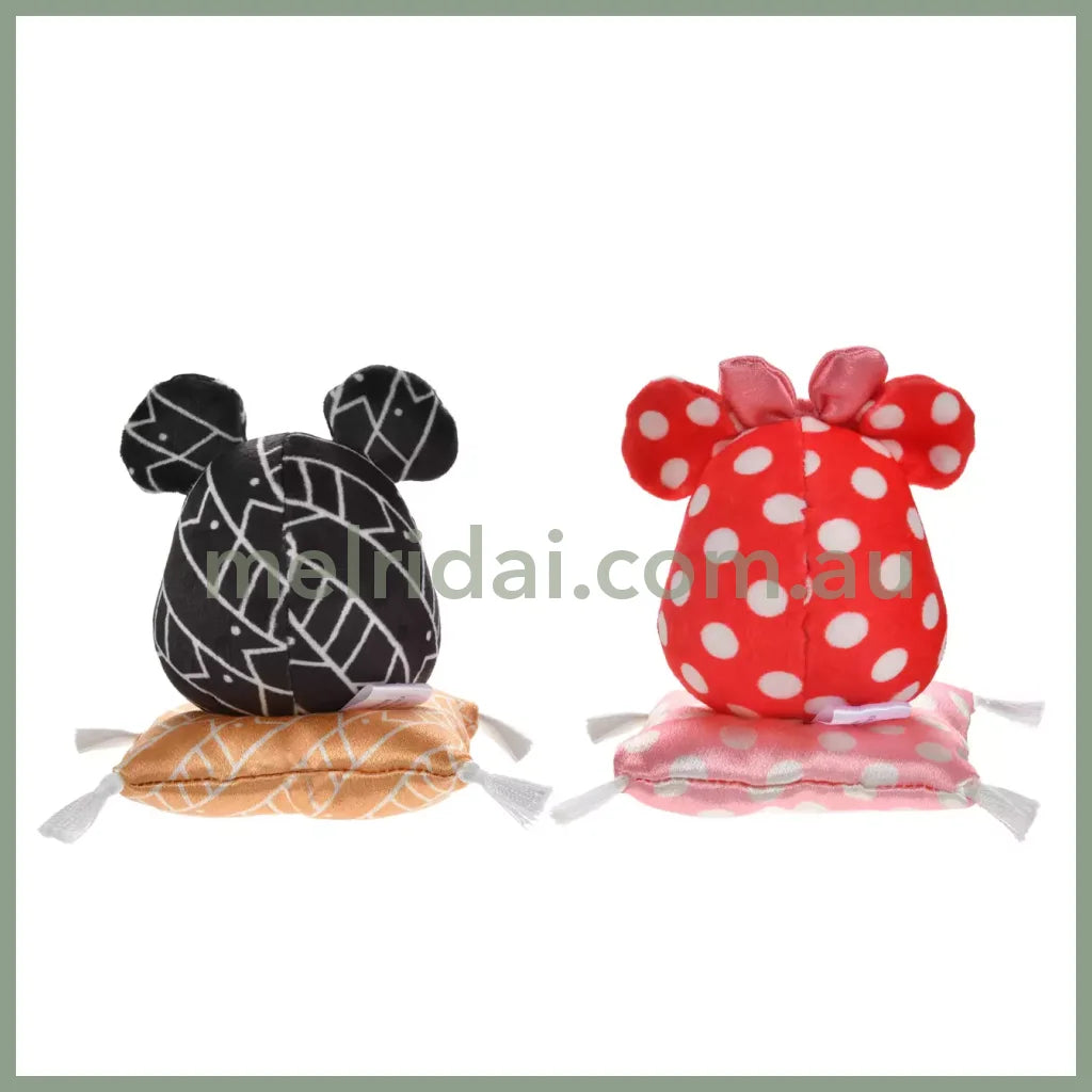 Disney | Tokyodisneystore Mickey & Minnie Mouse Plush Doll H9.5×W9×D9Cm (New Year 2025 - Daruma)