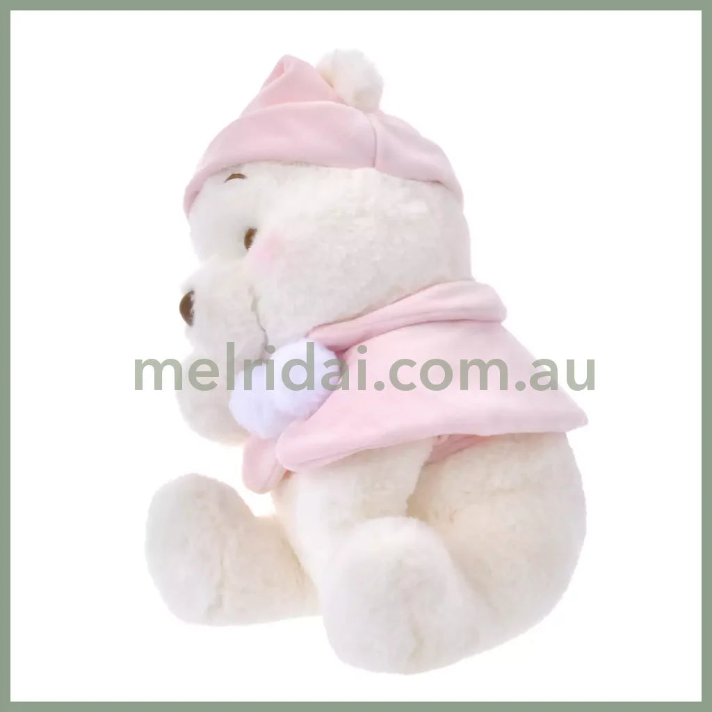 Disney | Winnie The Pooh And Friends Plush Toy M 33×25×25Cm (Fruit Latte Color White Pooh)