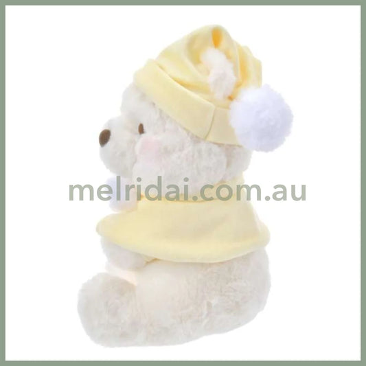 Disney | Winnie The Pooh And Friends Plush Toy S 28×17×19Cm (Fruit Latte Color White Pooh)