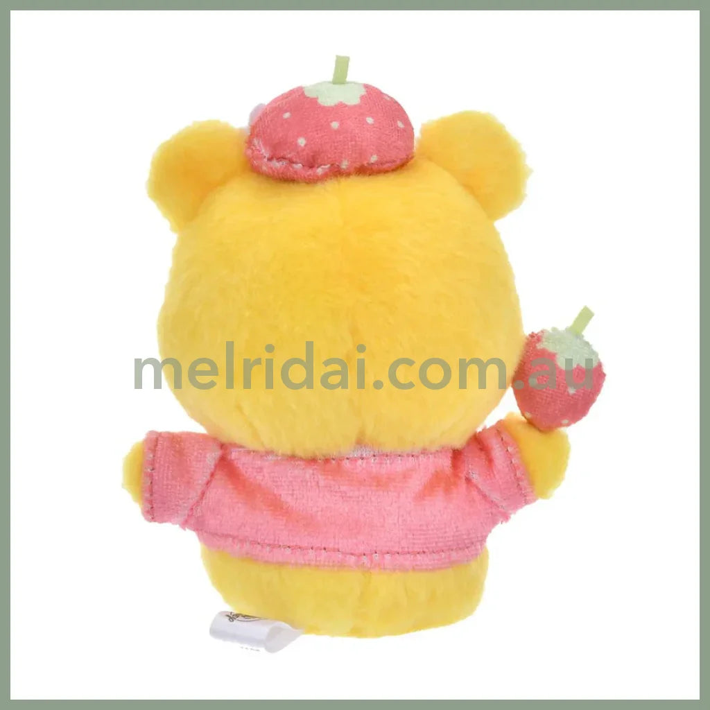 DISNEY | Winnie the Pooh Urupocha-chan Plush Doll H12×W12.5×D8cm (STRAWBERRY COLLECTION)