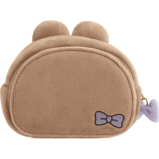 SAN-X | Chairoikoguma Plush Pouch with Mirror Face Ribbon 100×145×70mm (Makeup Rilakkuma )