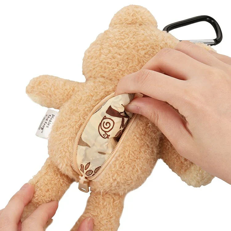 Pickles the Frog | Eco Shopping Tote Bag Bag Charm with Carabiner (Golden Eagle)