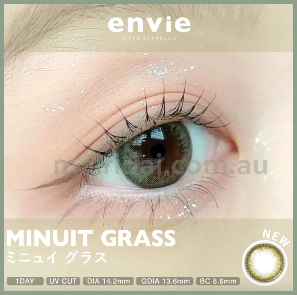 Enviecolor Contacts 1 Day 10 Pieces Minuit Grass Dia14.2Mm Bc8.6Mm