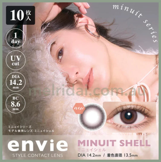 Enviecolor Contacts 1 Day 10 Pieces Minuit Shell Dia14.2Mm Bc8.6Mm