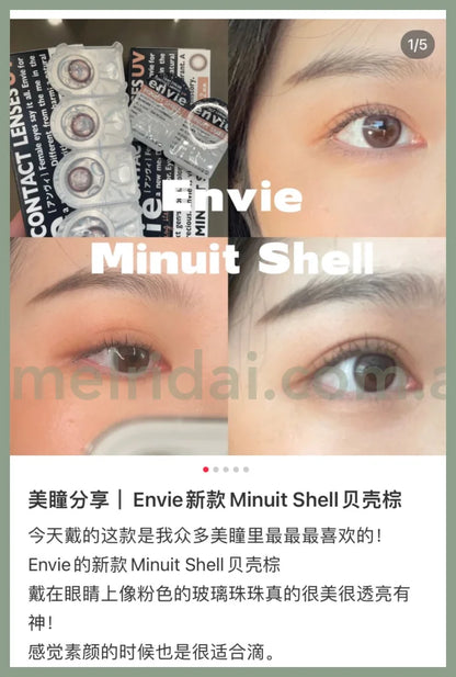 Enviecolor Contacts 1 Day 10 Pieces Minuit Shell Dia14.2Mm Bc8.6Mm