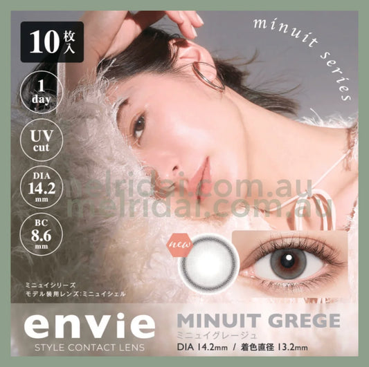 Enviecolor Contacts 1 Day 10 Pieces Minuit Grege Dia14.0Mm Bc8.6Mm