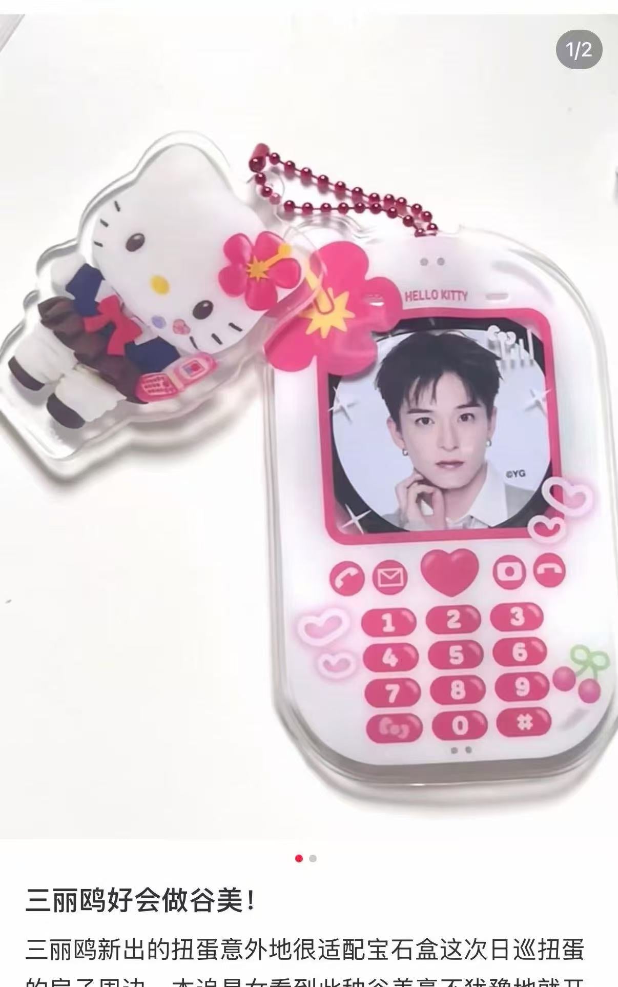 SANRIO | Acrylic Charm with Case Keychain Design Gashapon Capsule Toy
