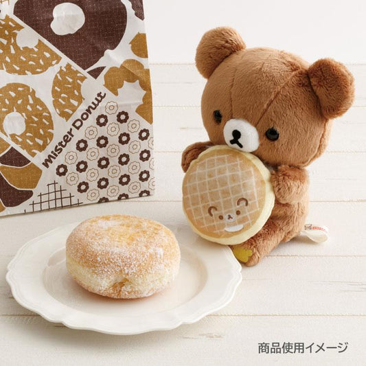 SAN-X | Rilakkuma Chairoikoguma Plush Toy Plush Doll S 150×140×110mm (Mister Donut Standing)
