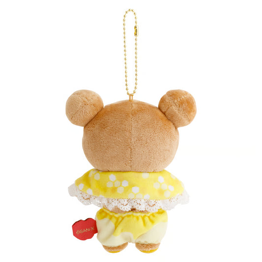 SAN-X | Rilakkuma Plush Keychain Bag Charm Mascot 100x130x70mm (Chairoikoguma Honey Exploration Team)