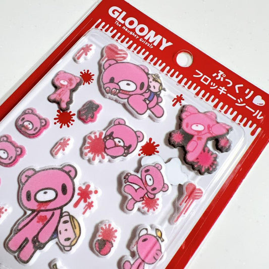 GLOOMY The Naughty Grizzly | Pukkuri Flocky Sticker (Gloomy Bear)