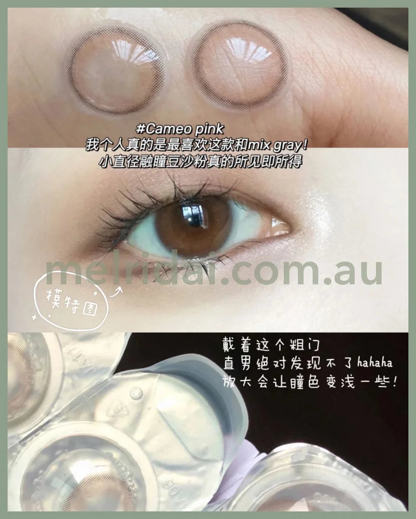 Fomomy1 Day Color Contact Lens 10Pcs Cameo Pink 10 Dia14.1 Bc8.6