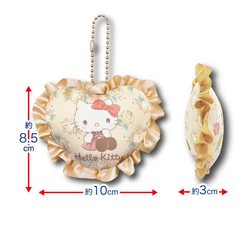 Sanrio | Heart Mascot Plush Keychain H8.5×W10×D3Cm 日本三丽鸥 花边爱心挂件/包挂/钥匙链