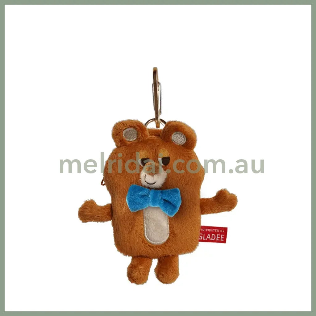 GLADEE | Mini Case for AirPods/ Pass Card Case Mini Pouch 11 x 11 x3cm (Bear)