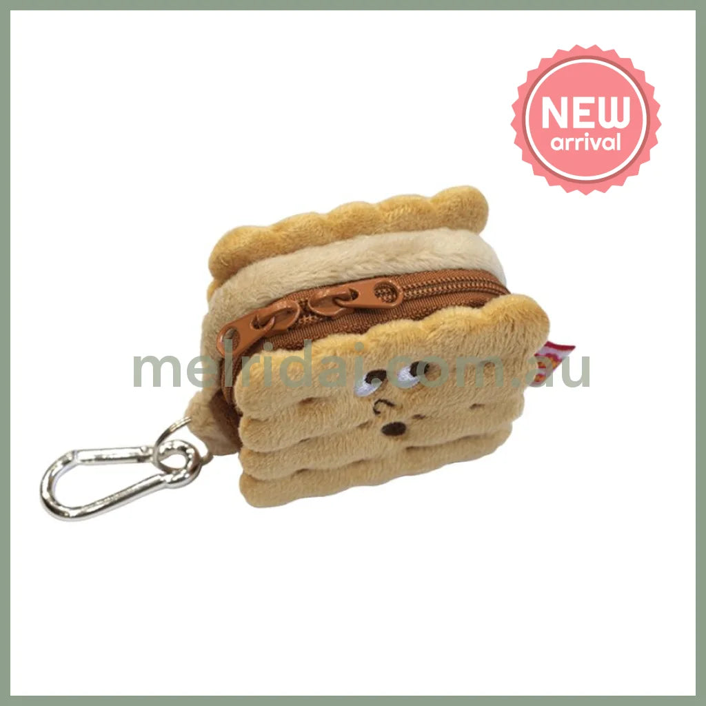 GLADEE | Mini Case for AirPods/ Pass Card Case Mini Pouch 75 x 60 x 45mm (S’more Sandwich Cookies / Biscuit)