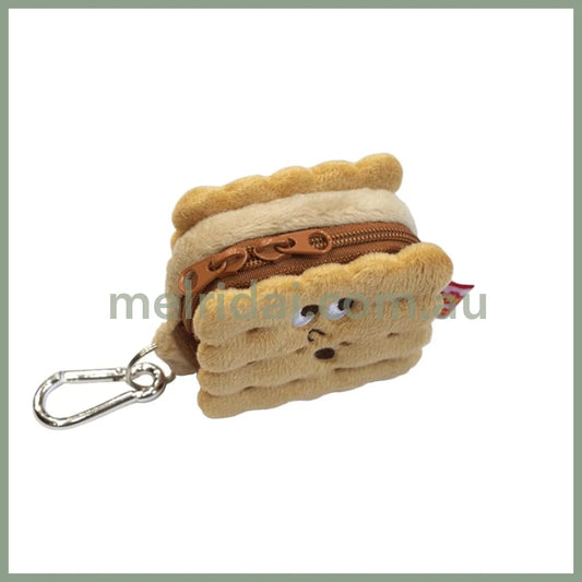 GLADEE | Mini Case for AirPods/ Pass Card Case Mini Pouch 75 x 60 x 45mm (S’more Sandwich Cookies / Biscuit)