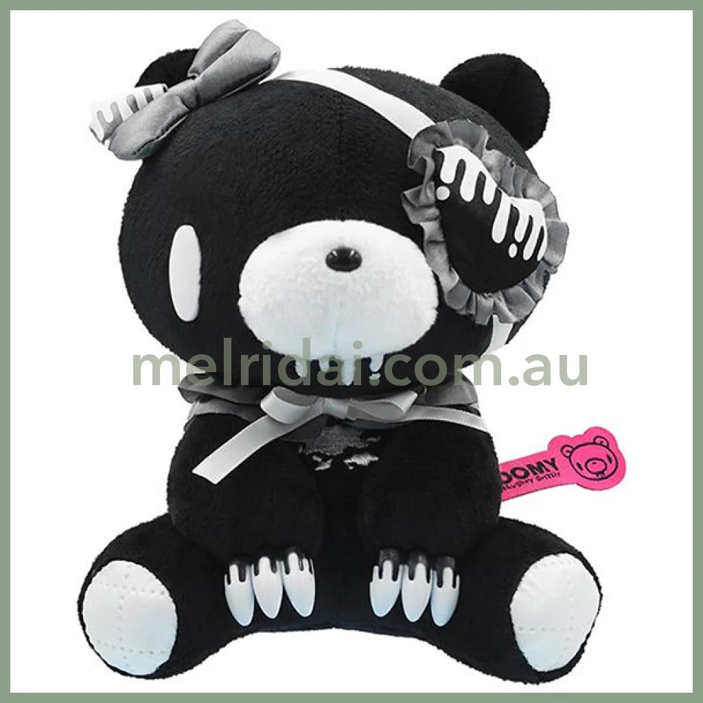 Gloomy Bear | Plush Toy Doll Eye Patch Lolita W120mm×H160mm×D120mm (Black)