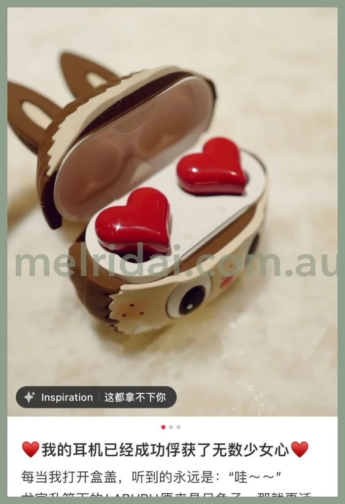 Heartbudsheart Shaped Wireless Earphones Red