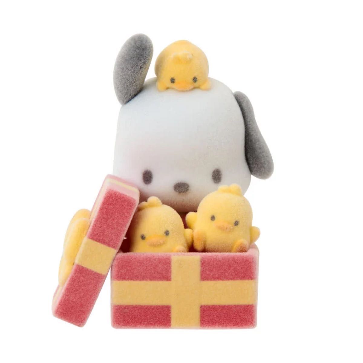SANRIO | Secret Mascot Figure Flocked Happy Birthday Blind Box 50×45×60mm (Pochacco Loves Pee-chans)