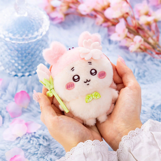 CHIIKAWA | Furuhonya Kani-chan Mascot Holder Plush Keychain 120×90×55mm (Sakura Fairy)
