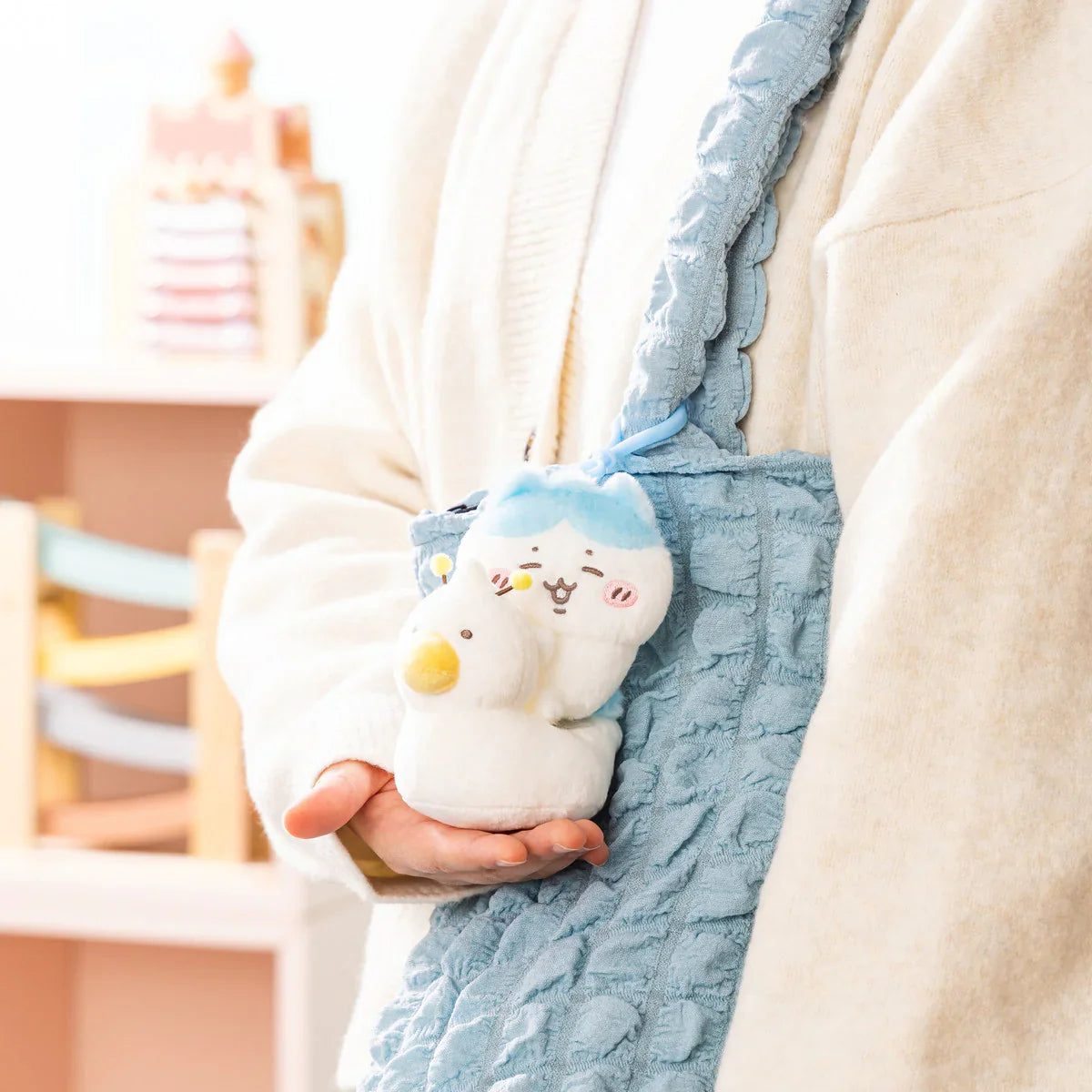 Chiikawa | Hachiware Mascot Holder Bag Charm Keychain 120×90×80mm (Chiikawa Baby Duck)
