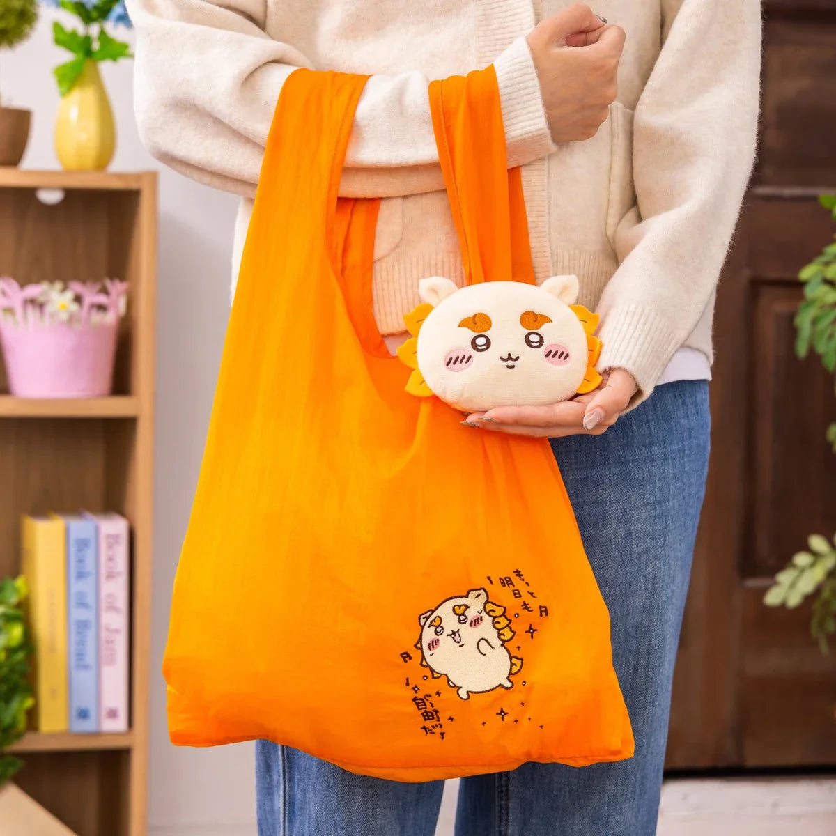 CHIIKAWA | Shisa Eco Shopping Bag & Mascot Pouch & Bag Charm (100×135×55mm & 520×320mm)