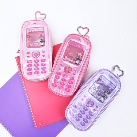 SANRIO | My Melody Style Up Flip Phone Style Long Clear Accessory Case with Carabiner 192×80×50mm (Gogo Gal Collection )
