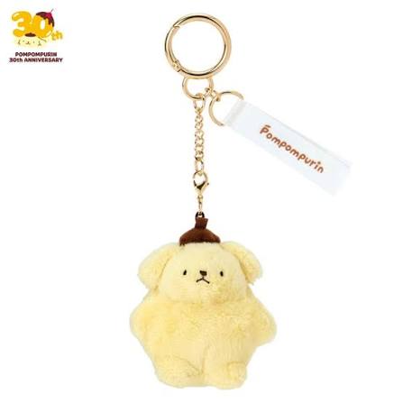 SANRIO | Pompompurin Mini Keychain Mascot Bag Charm (Pompompurin 30th Anniversary Pompompurin From Back Then)