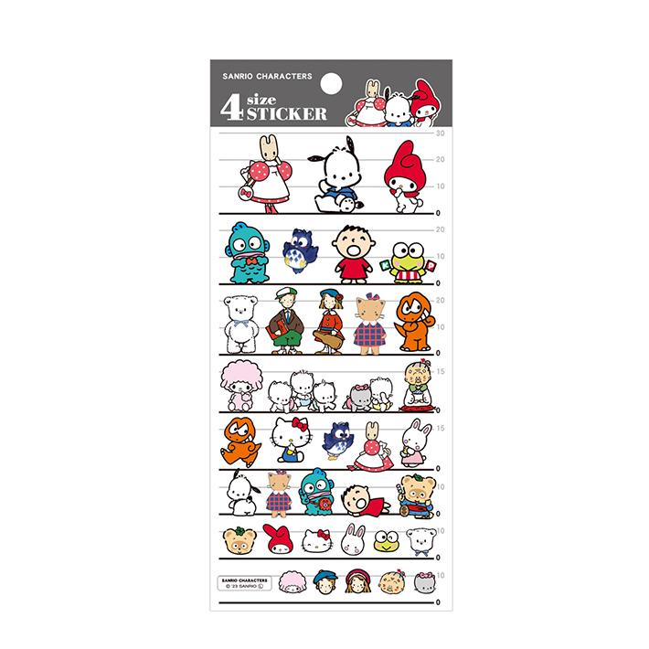 SANRIO | Sanrio Character 4 Size Sticker 205×95×1mm