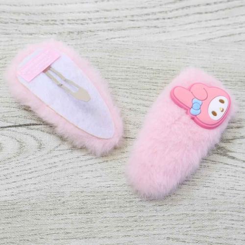 SANRIO | My Melody Hair Clip Fur Pacchin 2P 80x35x10mm