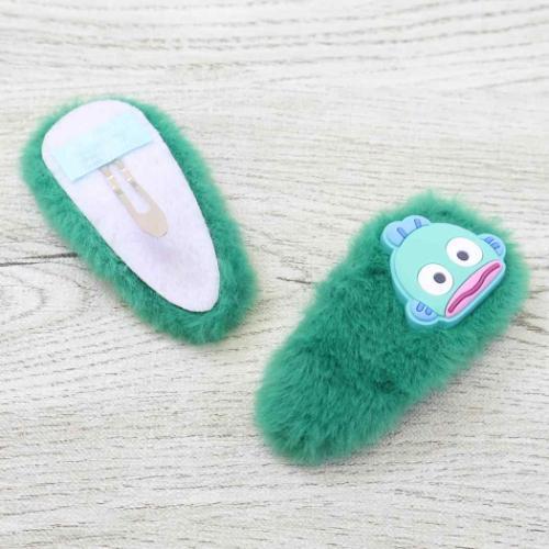 SANRIO | Hangyodon Hair Clip Fur Pacchin 2P 80x35x10mm