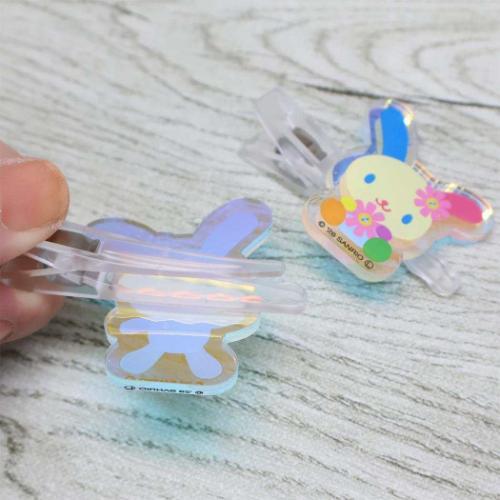 SANRIO | Usahana Aurora Acrylic Hair Clip Set 40×40mm