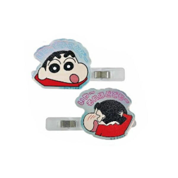 【Made in Japan】Crayon Shin-chan | Aurora Acrylic Hair Clip Set Crayon Shin-chan & Waniyama