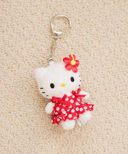 and St Me% x Sanrio | Hello Kitty Mini Mascot Holder Plush Keychain 150mm (Strawberry Newspaper)