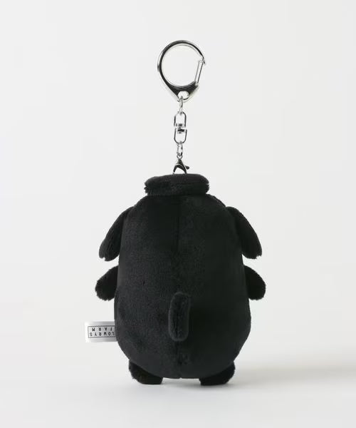 and St Me% x Sanrio Pompompurin | Mini Mascot Holder Plush Keychain 13cm 8th Ver. (Black)