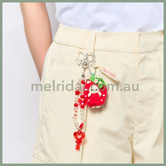 【Jp】Sylvanian Families | Baby Fruits Keychain Chocolate Rabbit Strawberry Costume 78 X 28 140Mm