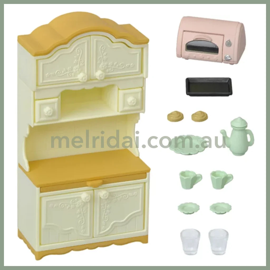 【JP】Sylvanian Families | Cup Board and Toaster Set W80×D60×H145mm