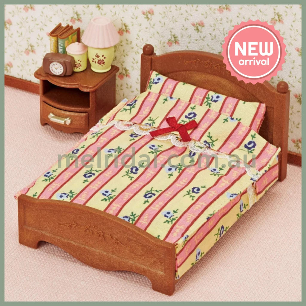 【JP】Sylvanian Families | Furniture Semi-Double Bed Set W97 x H128 x D61 mm
