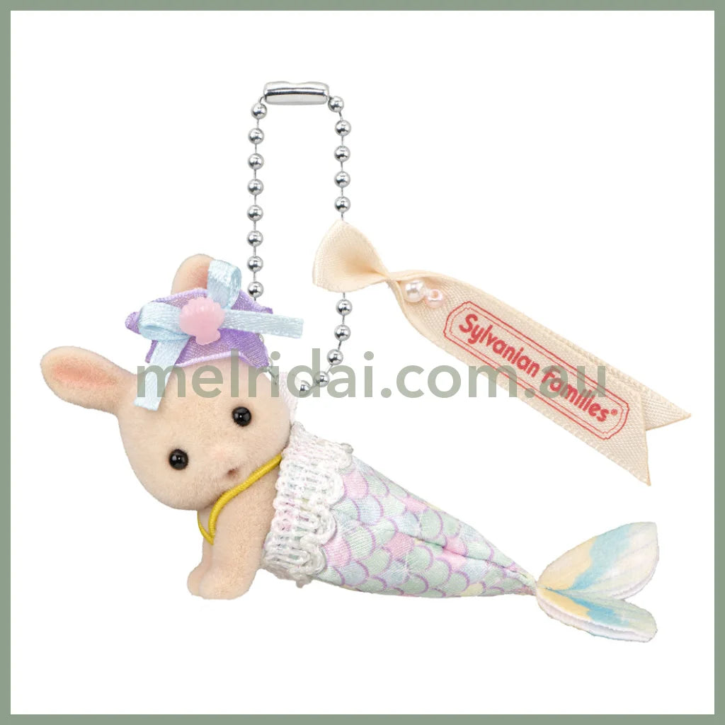 【JP】Sylvanian Families | Keychain Milk Rabbit Baby Crawling Mermaid