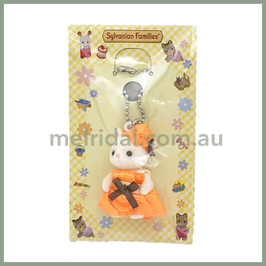Sylvanian Families | Silk Cat Key Chain 85X30X150Mm (Orange Dress) 森贝儿森林家族