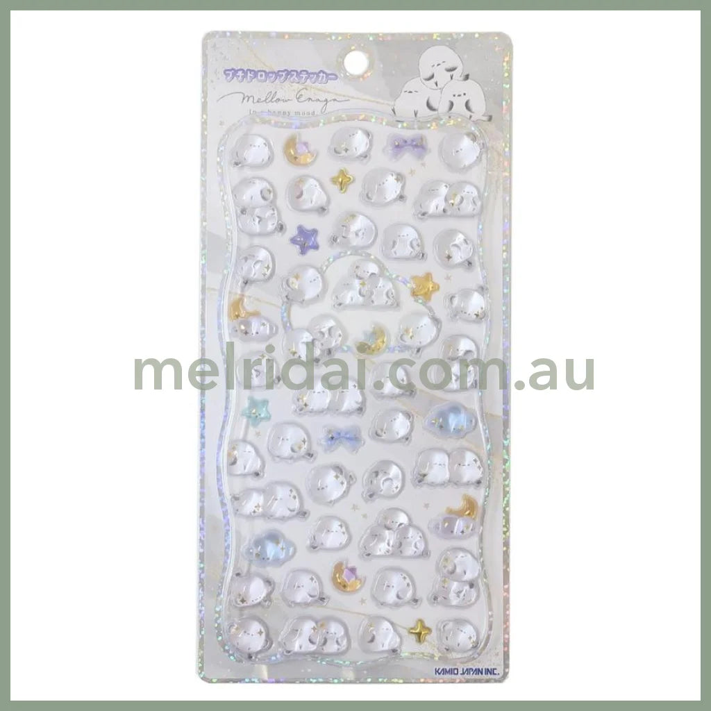 Kamio Japan | 3D Puffy Stickers Die-cut Pop Seal H205×W95×D6mm (Bird Shimaenaga)