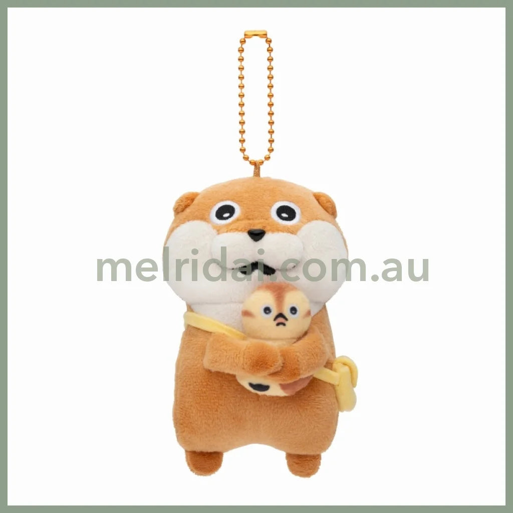 Kawaiiusono Kawauso | Cute Lie Otter Mascot Holder H110 X W75 D85Mm 小玩笑小水獭 和小鸭子旅行 挂件/包挂/钥匙链