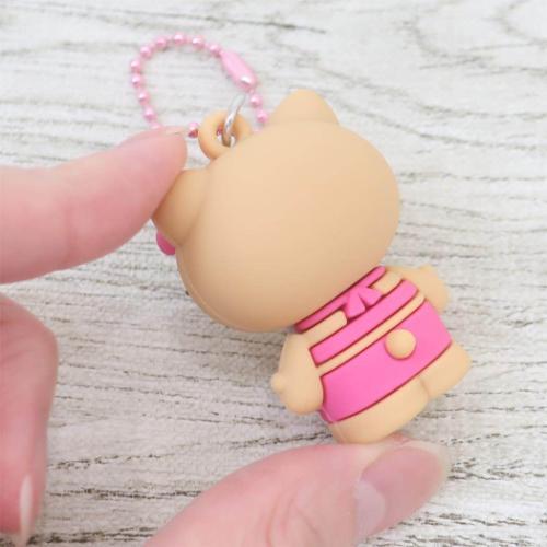 SANRIO | Hello Kitty PVC Mascot Keychain 45×30×25mm (Y2K Tan Pink)