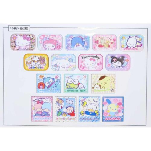 SANRIO | Die cut Flake Seal Sticker Pack A 95×126mm (Heart pounding Memories Heisei Retro Purikura Photo Style)