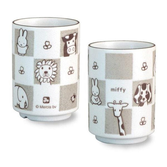 【Made in Japan】Miffy | Teacup Hot Water Cup Φ75×H102mm (Animal Brown)