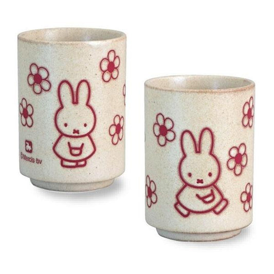 【Made in Japan】Miffy | Teacup Hot Water Cup Φ75×H102mm (Flower White)