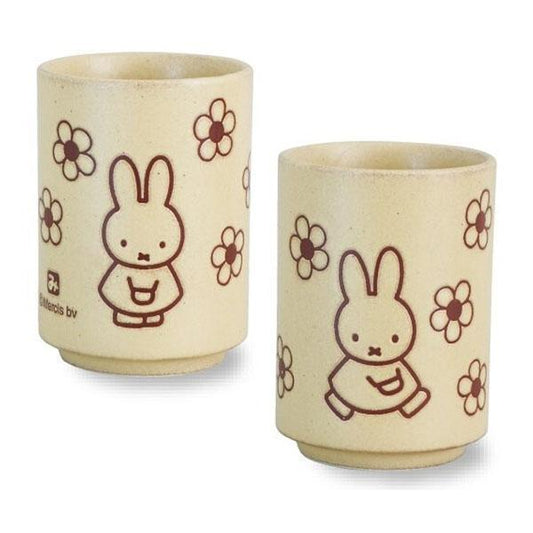 【Made in Japan】Miffy | Teacup Hot Water Cup Φ75×H102mm (Flower Beige)