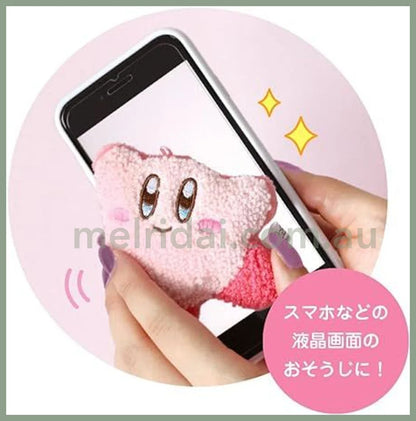 Kirby | Mokomoko Cleaner Plush Mascot Keychain 9 X 8 2 Cm 星之卡比 卷毛迷你挂件/钥匙链/包挂 背面可以擦屏幕