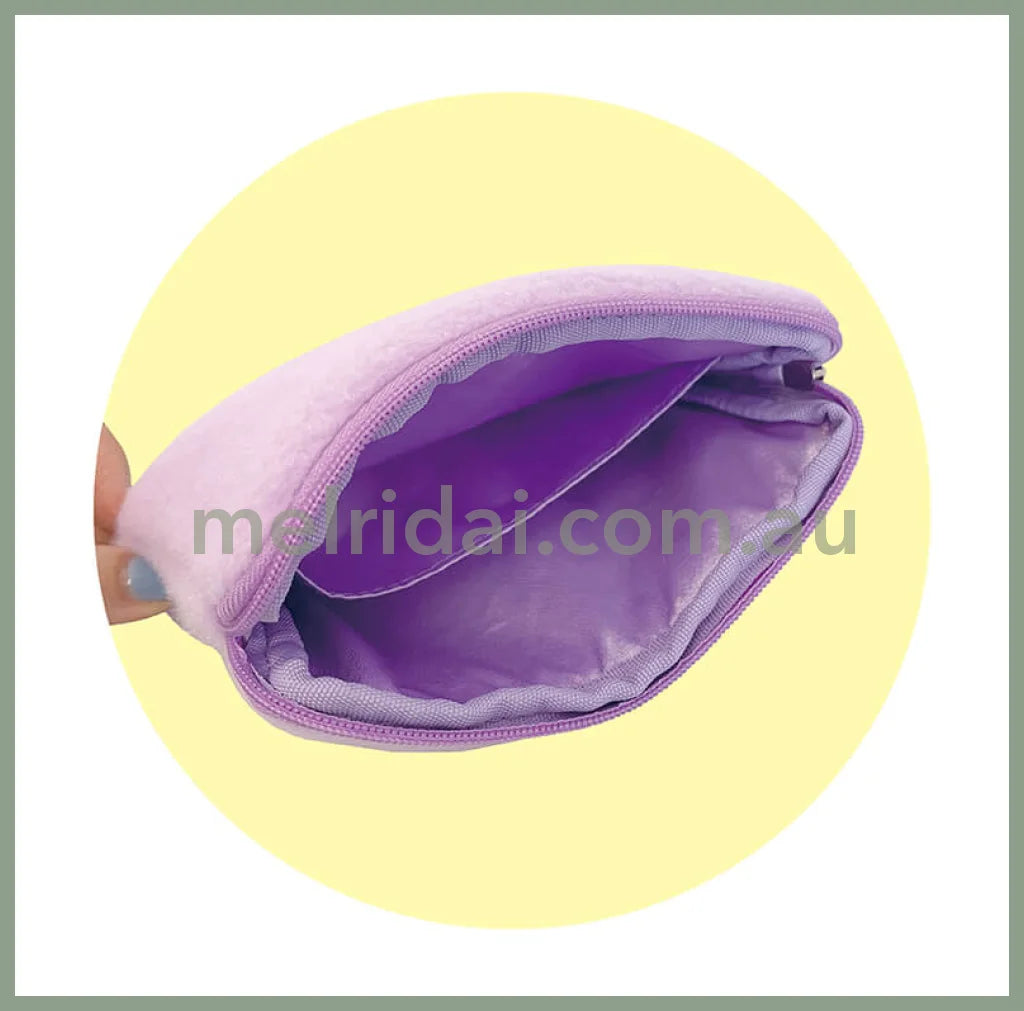 Kirby | Puwafuwa Mini Pouch Sleep Peacefully H10Cm X W14Cm D1.5Cm 星之卡比 淡色系毛绒拉链收纳包/化妆包