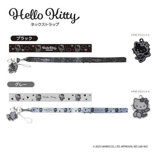 SANRIO | Hello Kitty Neck Strap 450×20mm (Black Angel)
