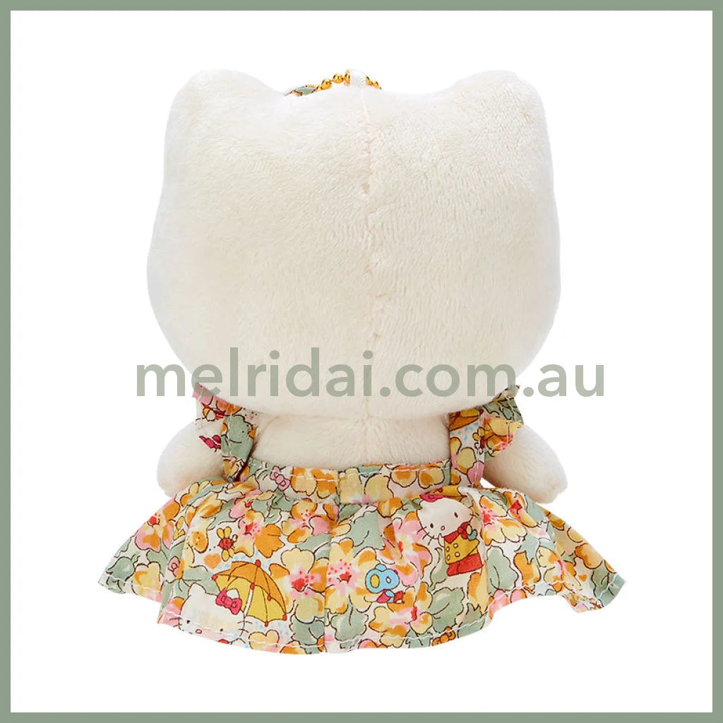 Liberty Fabrics X Sanrio | Hello Kitty Mascot Holder Keychain 9×5.5×13.5Cm (50Th Anniversary)